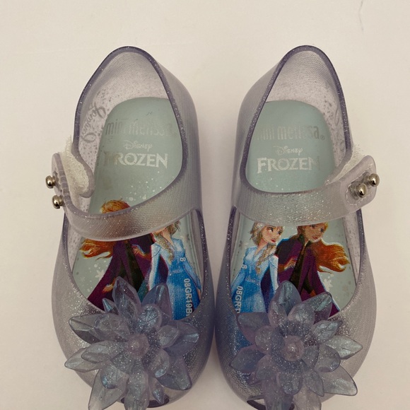 NIB Mini Melissa Frozen Mary Janes Shoes - Size 5 - Picture 4 of 7